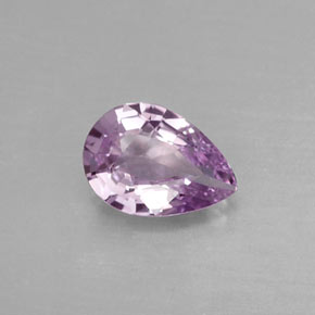 Zaffiro naturale viola da 0,39 ct, taglio a pera, VVS