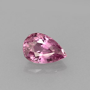 Zaffiro naturale rosa da 0,60 ct, taglio a pera, VVS-VS