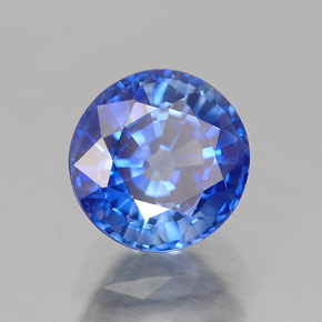 Zaffiro naturale blu da 1,22 ct, taglio rotondo, VVS-VS