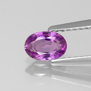 Zaffiro naturale viola da 0,56 ct, taglio ovale, VVS