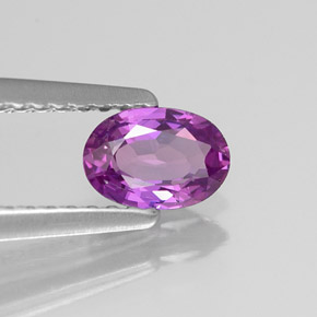 Zaffiro naturale viola da 0,56 ct, taglio ovale, VVS