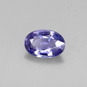 Zaffiro naturale viola da 0,53 ct, taglio ovale, VS