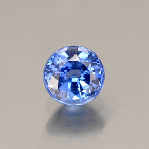 Zaffiro naturale blu da 0,54 ct, taglio rotondo, VS
