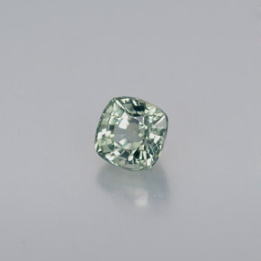 Zaffiro naturale verde da 0,62 ct, taglio a cuscino, VS