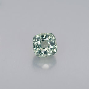 Zaffiro naturale verde da 0,62 ct, taglio a cuscino, VS
