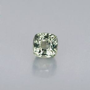 Zaffiro naturale verde da 0,64 ct, taglio a cuscino, VVS