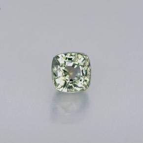 Zaffiro naturale verde da 0,64 ct, taglio a cuscino, VVS