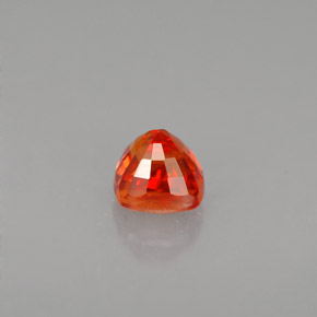 Zaffiro naturale arancione da 0,67 ct, taglio a cuscino, VS