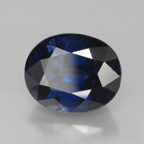 Zaffiro naturale blu da 5,09 ct, taglio ovale, IF