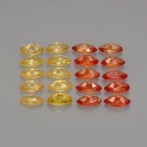 Zaffiro naturale arancione da  ct, marchesa, VVS-VS