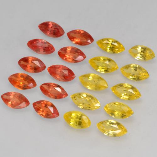 Zaffiro naturale multicolore da 2,59 ct, marchesa, VVS-VS