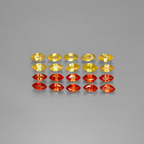 Zaffiro naturale arancione da 2,34 ct, marchesa, VVS-VS