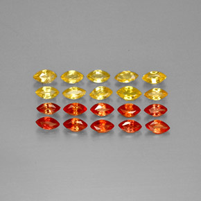 Zaffiro naturale arancione da 2,34 ct, marchesa, VVS-VS