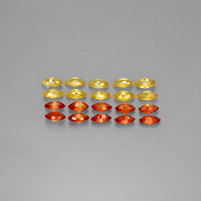 Zaffiro naturale arancione da 2,34 ct, marchesa, VVS-VS