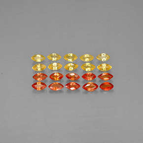 Zaffiro naturale arancione da  ct, marchesa, VVS-VS