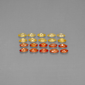 Zaffiro naturale arancione da  ct, marchesa, VVS-VS