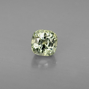 Zaffiro naturale verde da 0,58 ct, taglio a cuscino, VVS