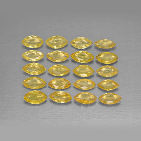 Zaffiro naturale giallo da 1,92 ct, marchesa, VVS-VS