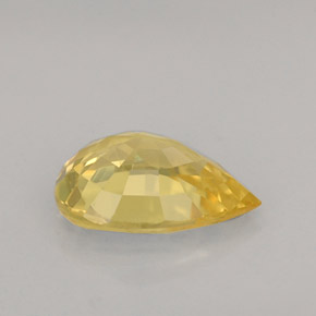 Zaffiro naturale giallo da 0,73 ct, taglio a pera, VS