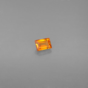 Zaffiro naturale arancione da 0,25 ct, baguette, VS