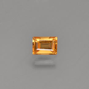 Zaffiro naturale arancione da 0,24 ct, baguette, VVS
