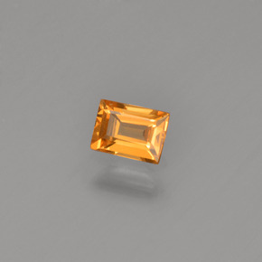Zaffiro naturale arancione da 0,24 ct, baguette, VVS