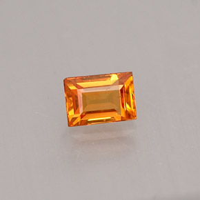 Zaffiro naturale arancione da 0,27 ct, baguette, VS-SI