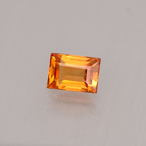 Zaffiro naturale arancione da 0,27 ct, baguette, VS-SI