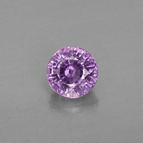 Zaffiro naturale rosa da 0,48 ct, taglio rotondo, VVS-VS