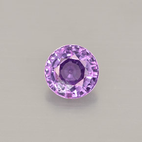 Zaffiro naturale viola da 0,52 ct, taglio rotondo, VVS-VS