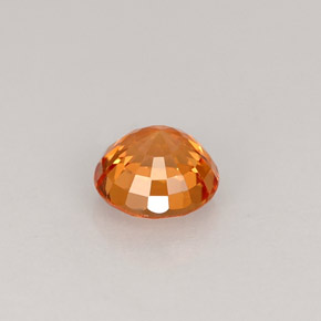 Zaffiro naturale arancione da 0,59 ct, taglio rotondo, VVS-VS