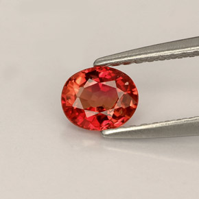 Zaffiro naturale arancione da 0,64 ct, taglio ovale, VVS-VS