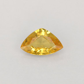 Zaffiro naturale giallo da 0,40 ct, trillion, VVS-VS