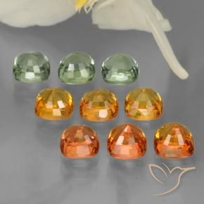 Zaffiro naturale multicolore da 5,01 ct, taglio a cuscino, VVS-VS