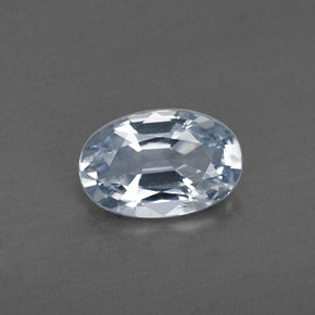 Zaffiro naturale grigio da 0,52 ct, taglio ovale, VVS-VS