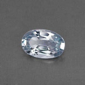 Zaffiro naturale grigio da 0,52 ct, taglio ovale, VVS-VS