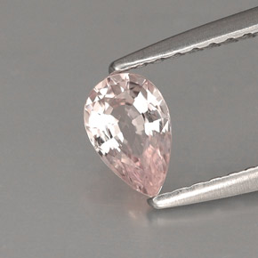 Zaffiro naturale rosa da 0,48 ct, taglio a pera, VVS-VS