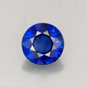 Zaffiro naturale blu da 1,11 ct, taglio rotondo, VVS-VS