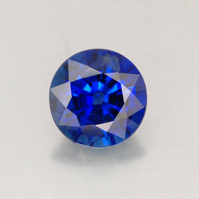 Zaffiro naturale blu da 1,02 ct, taglio rotondo, VS