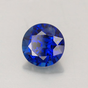 Zaffiro naturale blu da 1,02 ct, taglio rotondo, VS