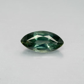 Zaffiro naturale verde da 1,40 ct, marchesa, VS
