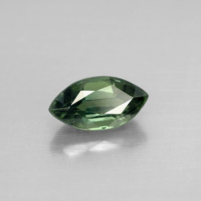 Zaffiro naturale verde da 1,40 ct, marchesa, VS