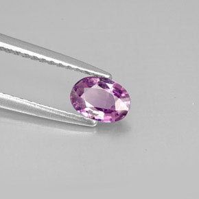 Zaffiro naturale viola da 0,50 ct, taglio ovale, VVS-VS