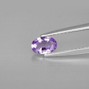 Zaffiro naturale viola da 0,47 ct, taglio ovale, VVS-VS