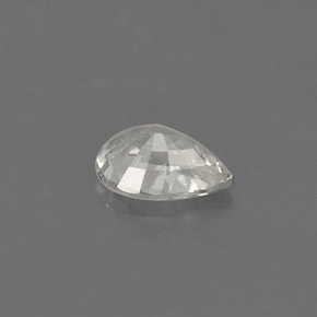 Zaffiro naturale bianco da 0,39 ct, taglio a pera, VS