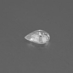 Zaffiro naturale bianco da 0,40 ct, taglio a pera, VS