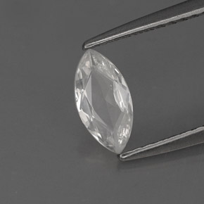 Zaffiro naturale bianco da 0,54 ct, marchesa, VVS