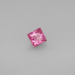 Zaffiro naturale rosa da 0,46 ct, quadrato, VS