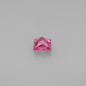 Zaffiro naturale rosa da 0,46 ct, quadrato, VS