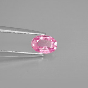 Zaffiro naturale rosa da 0,61 ct, taglio ovale, VS